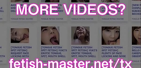  Japanese Asian Tongue Spit Face Nose Licking Sucking Kissing Handjob Fetish - More at fetish-master.net